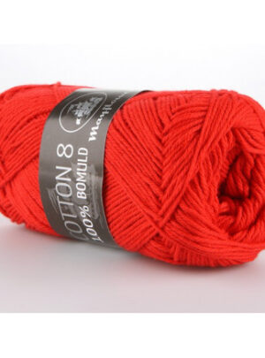 Mayflower Cotton 8/4 Garn Unicolor 1411 Rød