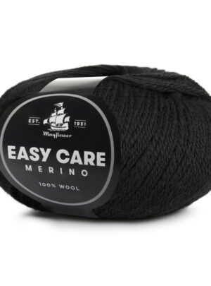 Mayflower Easy Care - 20 Sort, Merinogarn, fra Mayflower