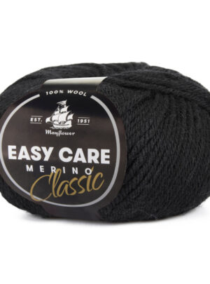Mayflower Easy Care Classic - 220 Sort, Merinogarn, fra Mayflower