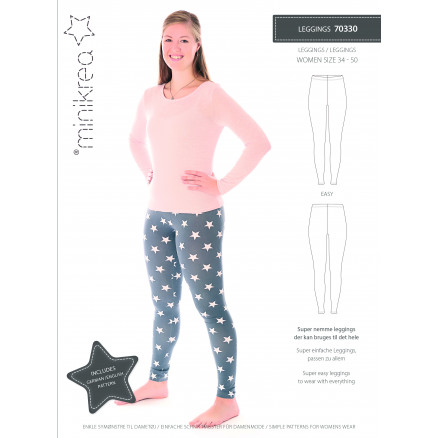 MiniKrea Snitmønster 70330 Leggings str. 34-50 MiniKrea Snitmønster 70330 Leggings str. 34-50