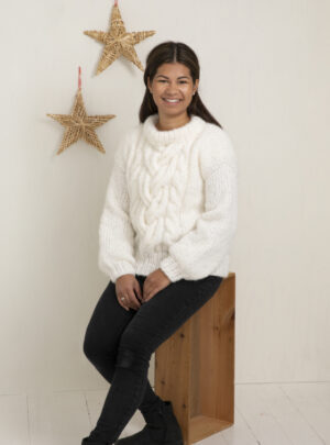 "Natali" Genser - Viking Design 2136-16 Kit - XS-XXL - Viking Alpaca Bris og Mohrino, fra Viking