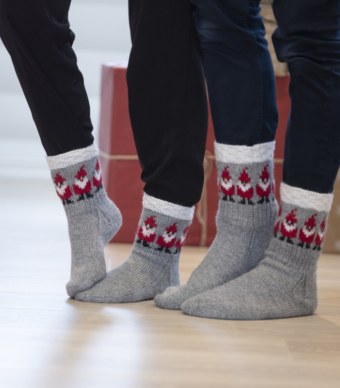 Nissesokker - Viking Design 2334-25 Kit - str 21 - 48 - Viking Alpaca Storm, fra Viking Nissesokker - Viking Design 2334-25 Kit - str 21 - 48 - Viking Alpaca Storm, fra Viking