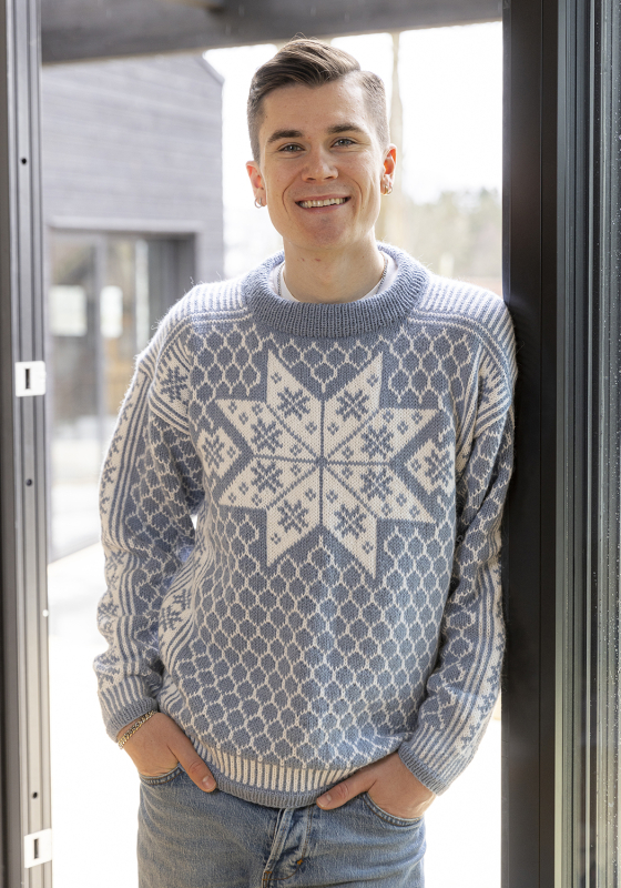 "Paris" Genser - Viking Design 2420-1C Kit - S-L - Viking Alpaca Storm , fra Viking "Paris" Genser - Viking Design 2420-1C Kit - S-L - Viking Alpaca Storm , fra Viking