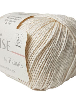 Permin Elise - Bomuld/cashmere - Fv 881109 Råhvid