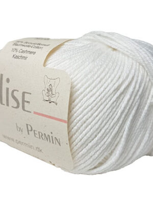 Permin Elise - Bomuld/cashmere - Fv 881110 Hvid