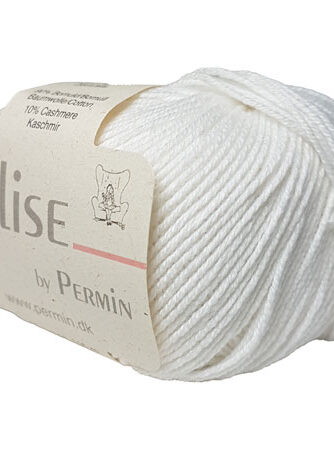 Permin Elise - Bomuld/cashmere - Fv 881110 Hvid