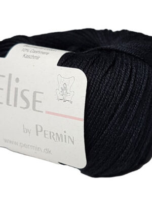 Permin Elise - Bomuld/cashmere - Fv 881115 Sort