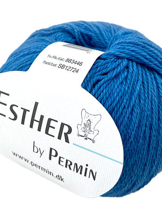 Permin Esther Garn - fv 883446 Klar Blå