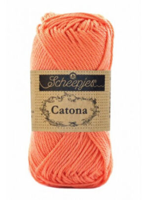 Scheepjes Catona Garn Unicolor 410 Rich Coral