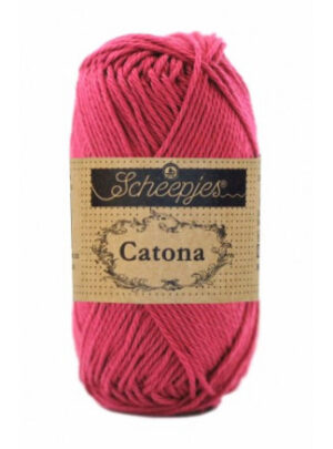 Scheepjes Catona Garn Unicolor 413 Cherry