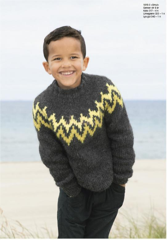 "Smul" Genser - Viking Design 1815-3 Kit - 2-12 År - Viking Alpaca Bris, fra Viking "Smul" Genser - Viking Design 1815-3 Kit - 2-12 År - Viking Alpaca Bris, fra Viking