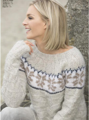 "Stille" Genser - Viking Design 1806-7 Kit - XS-XL - Viking Alpaca Bris, fra Viking