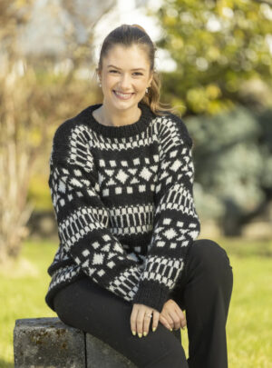"Stokki" Genser - Viking Design 2316-3B Kit - XS-XXL - Viking Alpaca Bris, fra Viking
