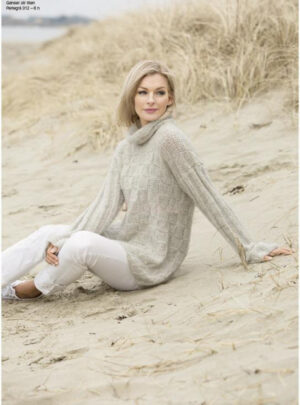 "Strå" Genser - Viking Design 1806-5 Kit - XS-XL - Viking Alpaca Bris, fra Viking