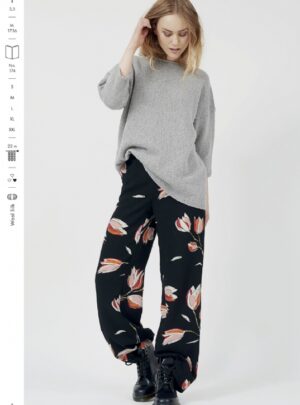 Strikkehæfte 174 model Jonna Klasisk sweater m 3/4 ærmer