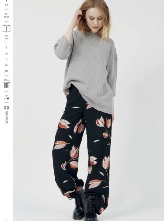 Strikkehæfte 174 model Jonna Klasisk sweater m 3/4 ærmer