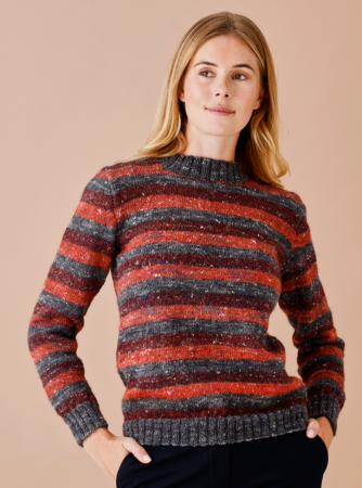 Strikkeopskrift/Strikkekit Stribet sweater Med Kamma Garn By Permin - 899531 Kun strikkeopskrift Stribet sweater Med Kamma Garn 899531