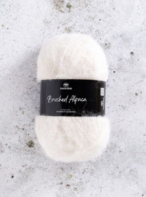 Svarta Fåret Brushed Alpaca Garn 00 Neutral Hvid