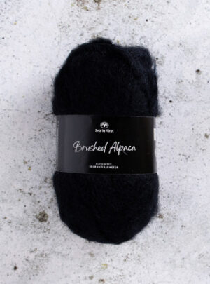 Svarta Fåret Brushed Alpaca Garn 01 Kul Sort