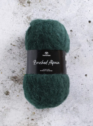 Svarta Fåret Brushed Alpaca Garn 10 Mørkegrøn