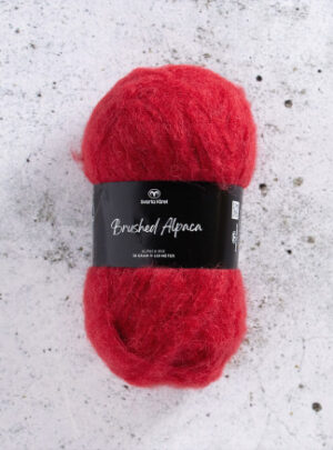 Svarta Fåret Brushed Alpaca Garn 11 Rød