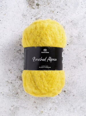 Svarta Fåret Brushed Alpaca Garn 19 Solgul