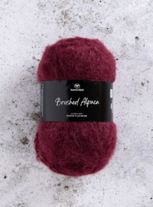 Svarta Fåret Brushed Alpaca Garn 20 Vinrød