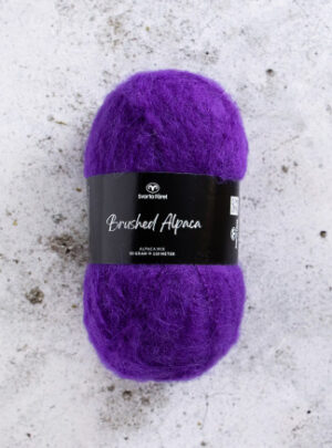 Svarta Fåret Brushed Alpaca Garn 22 Lilla