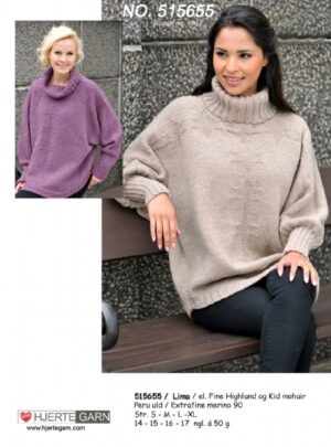 Sweaterponcho strikkeopskrift nr 515655