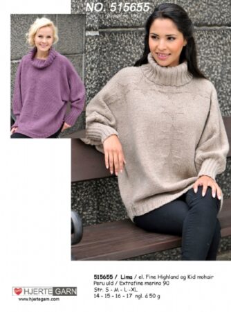 Sweaterponcho strikkeopskrift nr 515655