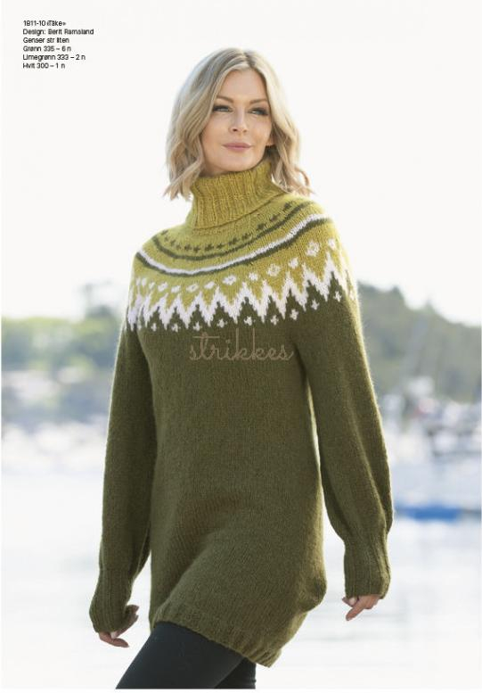 "Tåke" Genser - Viking Design 1811-10 Kit - XS-XXL - Viking Alpaca Bris, fra Viking "Tåke" Genser - Viking Design 1811-10 Kit - XS-XXL - Viking Alpaca Bris, fra Viking