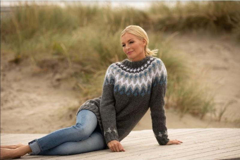 "Takk" Genser - Viking Design 1922-4B Kit - XS-XXL - Viking Alpaca Bris, fra Viking "Takk" Genser - Viking Design 1922-4B Kit - XS-XXL - Viking Alpaca Bris, fra Viking