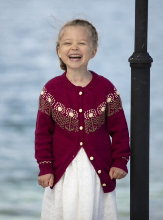 "Tara" Cardigan - Viking Design 1916-3 Kit - 2 - 12 år - Viking Bjørk, fra Viking
