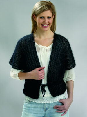 Vest i hulmønster Angel garn 894100