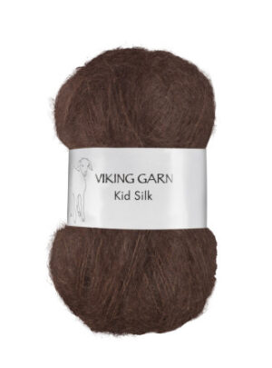 Viking Garn Kid-Silk 308 Mørk brun