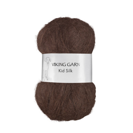 Viking Garn Kid-Silk 308 Mørk brun Viking Garn Kid-Silk 308 Mørk brun