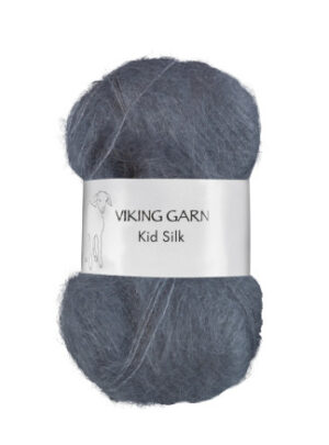 Viking Garn Kid-Silk 323 Mørk Gråblå