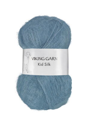 Viking Kid Silk 322 Gråblå, Mohair/Silk, fra Viking
