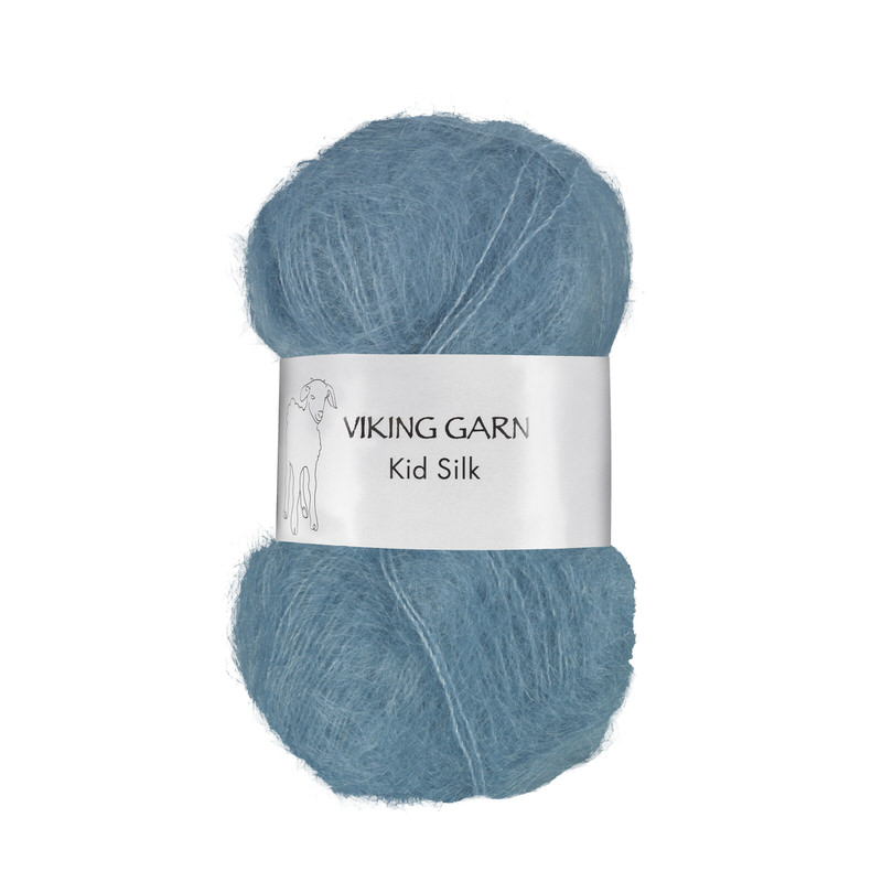 Viking Kid Silk 322 Gråblå, Mohair/Silk, fra Viking Viking Kid Silk 322 Gråblå, Mohair/Silk, fra Viking