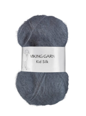 Viking Kid Silk 323 Mørk gråblå, Mohair/Silk, fra Viking