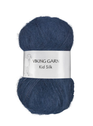 Viking Kid Silk 327 Mørk jeansblå, Mohair/Silk, fra Viking
