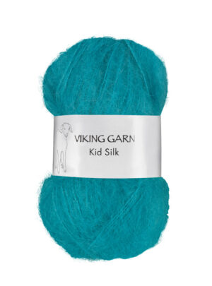 Viking Kid Silk 329 Turkis, Mohair/Silk, fra Viking