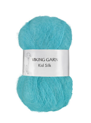 Viking Kid Silk 330 lys turkis, Mohair/Silk, fra Viking