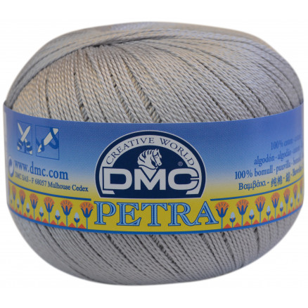 DMC Petra nr. 5 Hæklegarn Unicolor 5415 Sølvgrå DMC Petra nr. 5 Hæklegarn Unicolor 5415 Sølvgrå
