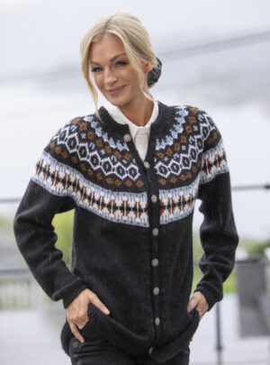 "Maren" Kofte - Viking Design 2428-5 Kit - XS-XXXL - Viking Alpaca Storm, fra Viking