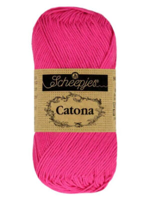 Scheepjes Catona Garn Unicolor 604 Neon Pink
