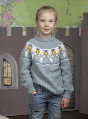 Vanessa genser - Viking Design 2505-1A Kit - 2-12 År - Viking Alpaca Storm, fra Viking