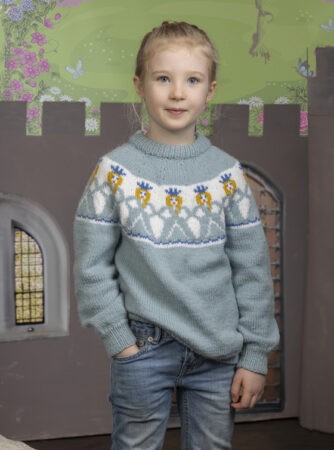 Vanessa genser - Viking Design 2505-1A Kit - 2-12 År - Viking Alpaca Storm, fra Viking