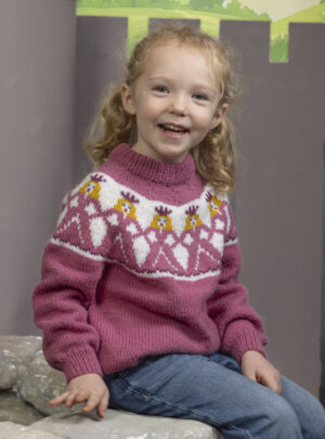 Vanessa genser - Viking Design 2505-1B Kit - 2-12 År - Viking Alpaca Storm, fra Viking