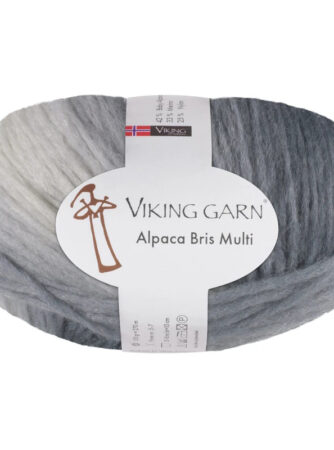 Viking Bris Multi - 314 Multi grå, Alpacagarn, fra Viking